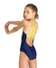 G Mark Swimsuit V Back navy-softgreen Arena