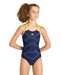 G Mark Swimsuit V Back navy-softgreen Arena