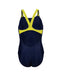 G Mark Swimsuit V Back navy-softgreen Arena