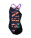 G Prism Swimsuit V Back black-lavanda Arena