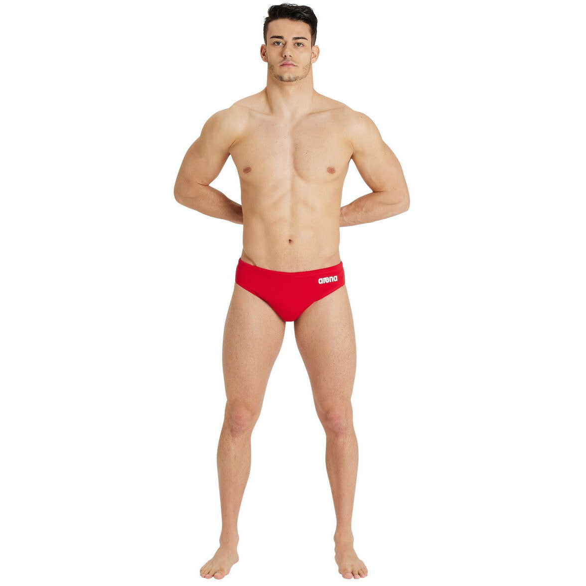 M Team Swim Brief Waterpolo Solid red-white