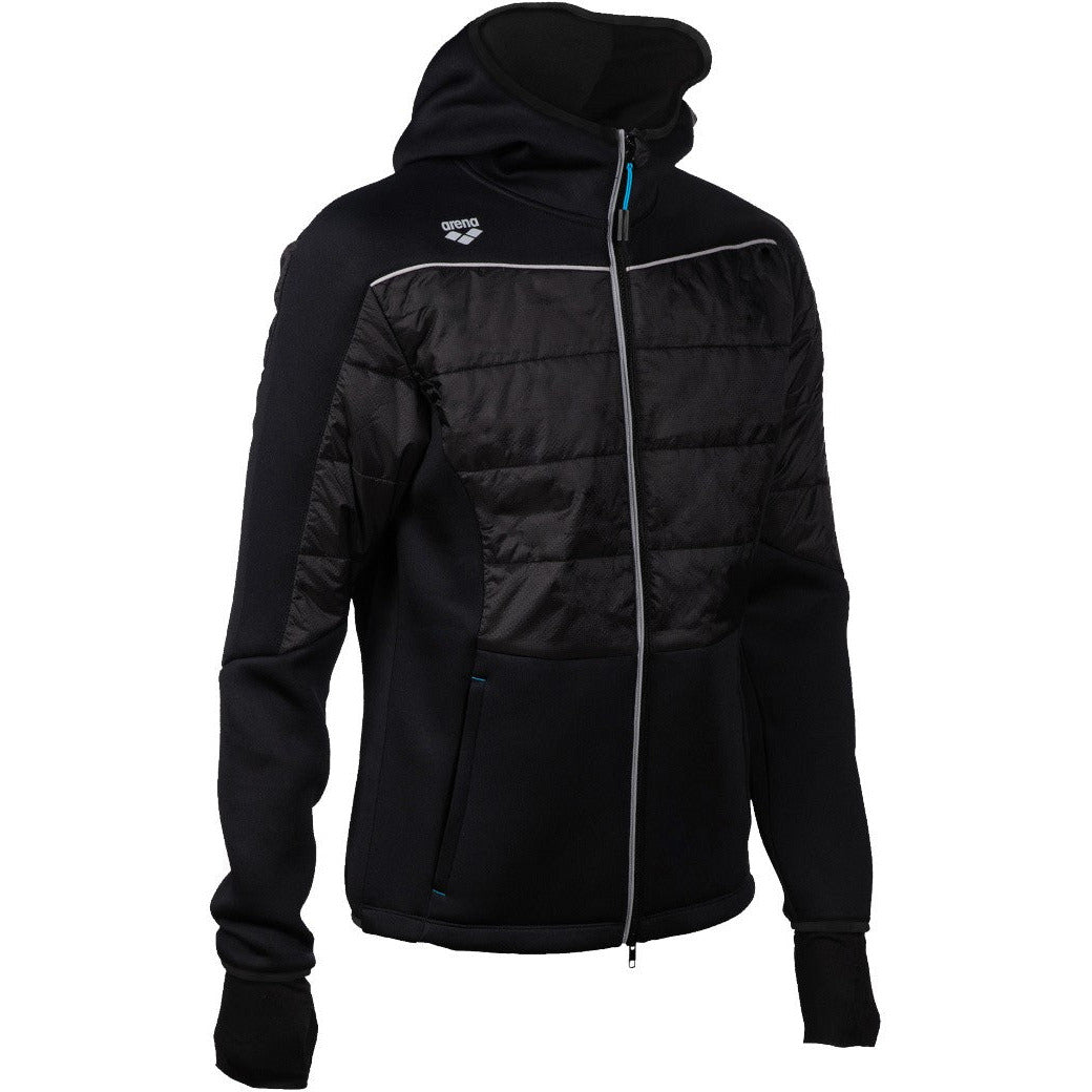 Team Hooded FZ Half-Quilted Jacket black