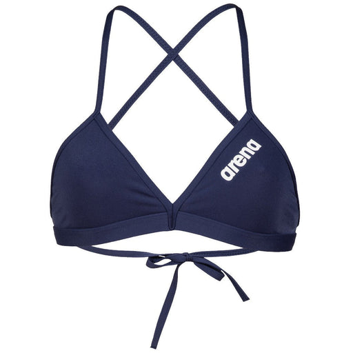 W Team Swim Top Tie Back Solid navy-white