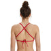 W Team Swim Top Tie Back Solid red-white