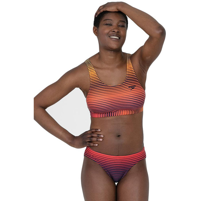 Speedo Placement U-back bikini navy-orange